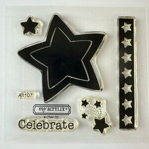 My Acrylix Clear Stamps Set Celebrate a1107 Stars